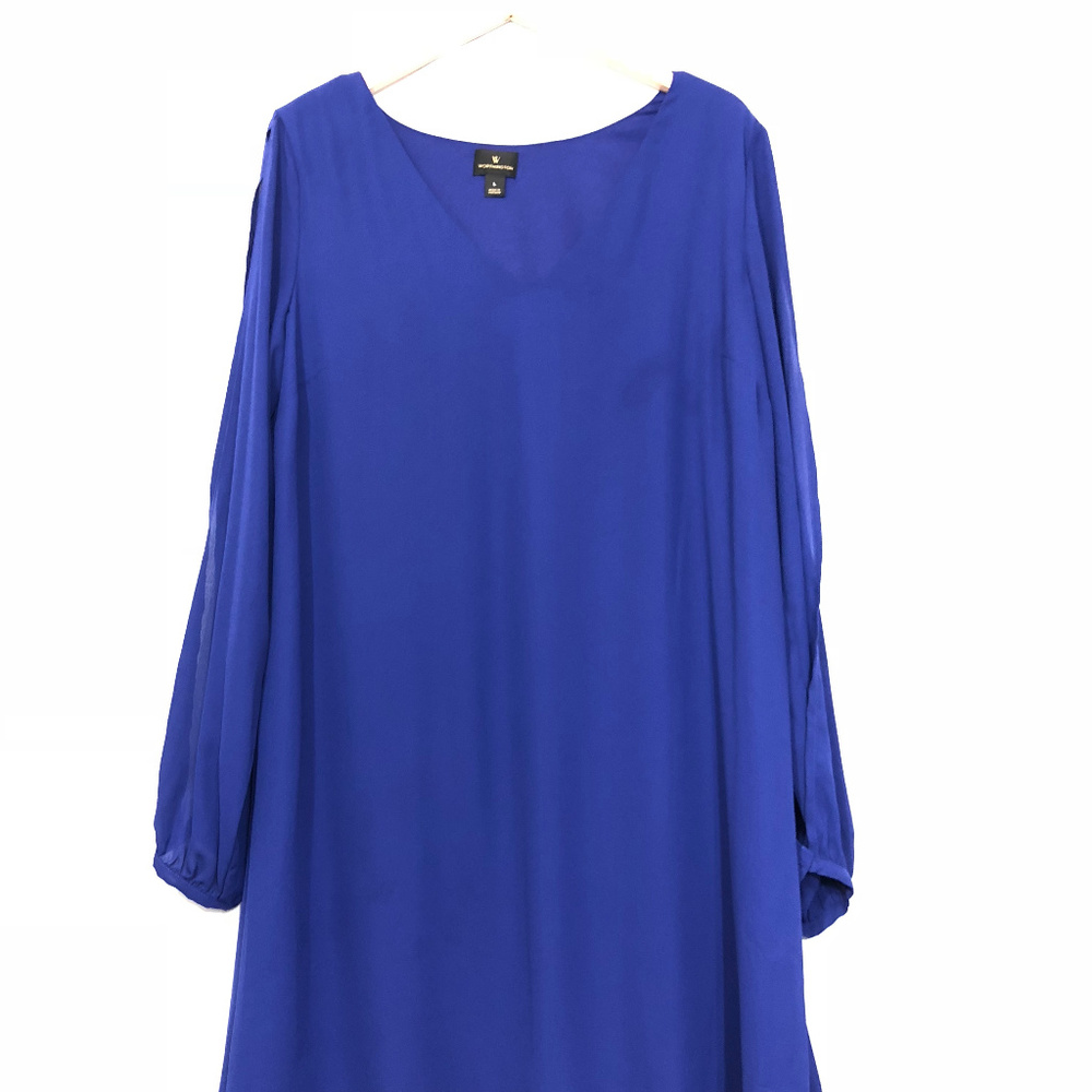 Worthington Open Split Sleeve Mid Thigh Dress